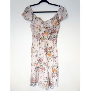 REBECCA TAYLOR pink floral Marlena ruffled silk dress 2